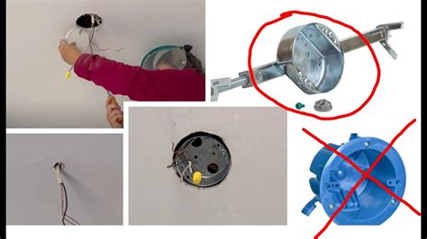 how to install a fixture to a ceiling junction box|convert ceiling box to outlet.